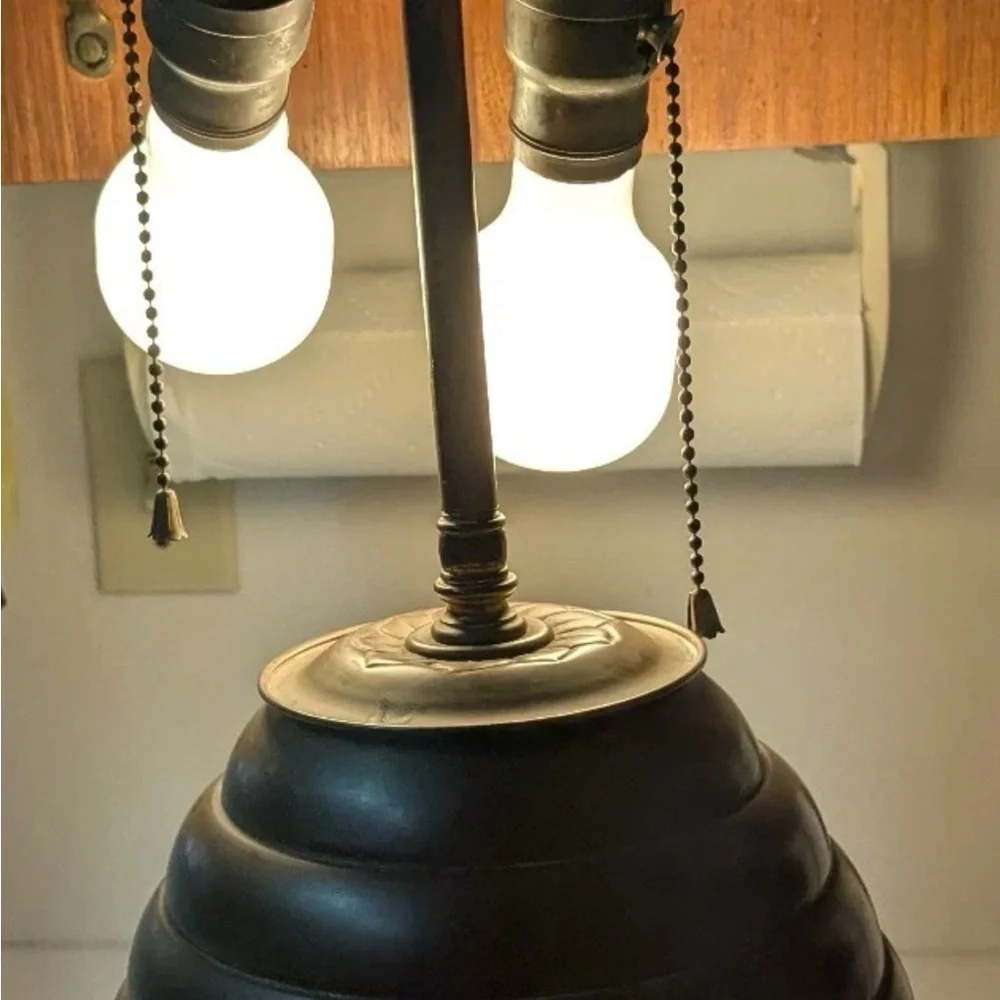 Classic Black Ribbed Table Lamp Shade by - Picture 5 of 7